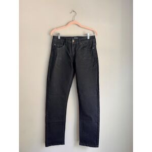 Bulletprufe Denim Black Oil Waxed Jeans Men's 30x32 Slim Straight Made In USA